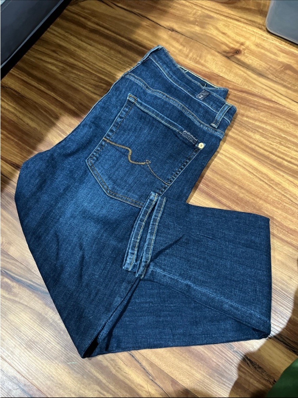 7 For All Mankind High Waist Dark Indigo Jeans